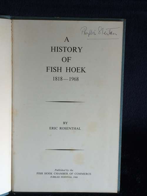 A History of Fish Hoek 1818-1968 Eric Rosenthal