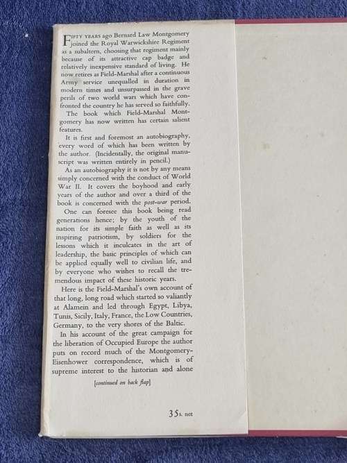 The Memoirs of Field-Marshal Montgomery by Alamein K G