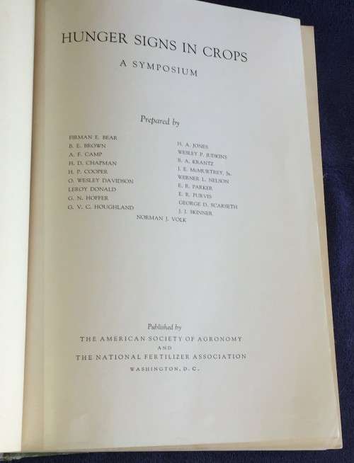 Hunger Signs in Crops: A Symposium 1949