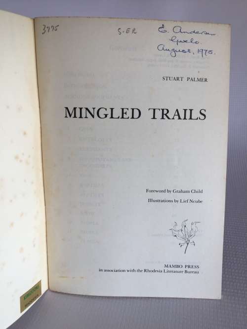 Mingled Trails by Stuart Palmer | Rhodesiana ~ Very Scarce