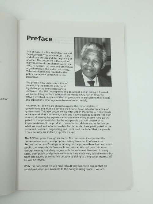 The RDP Reconstruction and Development Programme by African National Congress | A Policy Framework