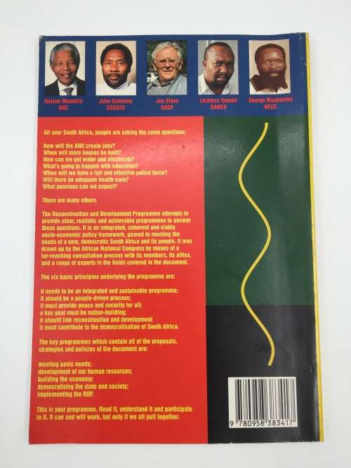 The RDP Reconstruction and Development Programme by African National Congress | A Policy Framework