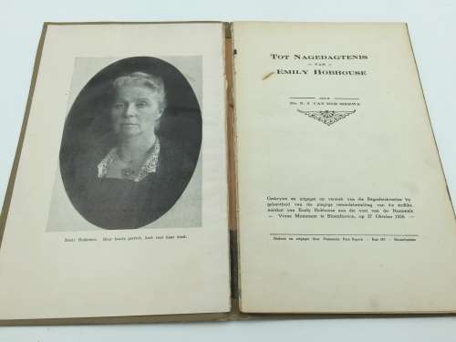 Tot Nagedagtenis van Emily Hobhouse deur Dr N J Van Der Merwe