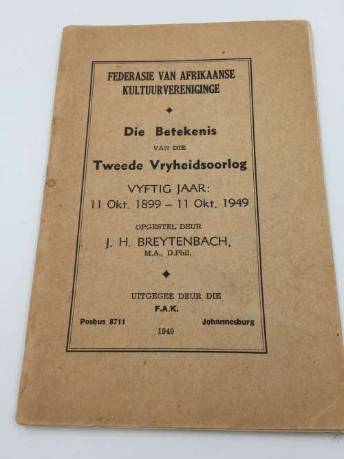 Die Betekenis van die Tweede Vryheidsoorlog deur J H Breytenback
