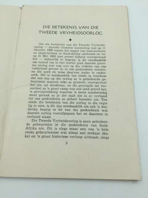 Die Betekenis van die Tweede Vryheidsoorlog deur J H Breytenback