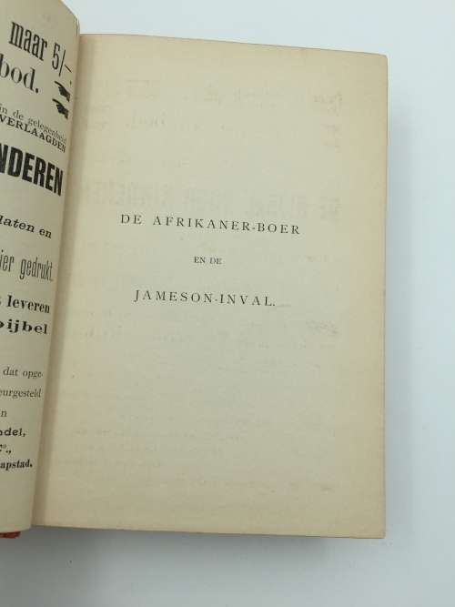 De Afrikaner-Boer en de Jameson-Inval - NJ Hofmeyr c1896