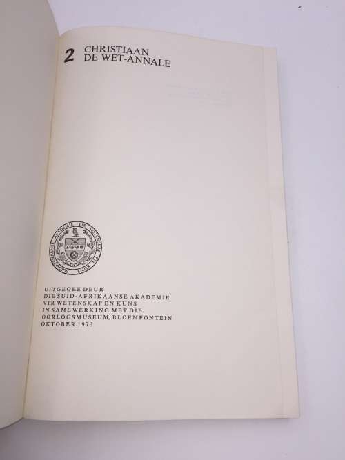 Christiaan De Wet Annale No 2 ~ Dagboek van Oskar Hintrager