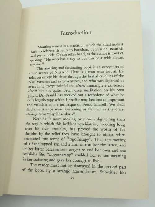 Man`s Search for Meaning: An Introduction to Logotherapy - Viktor E. Frankl 1968