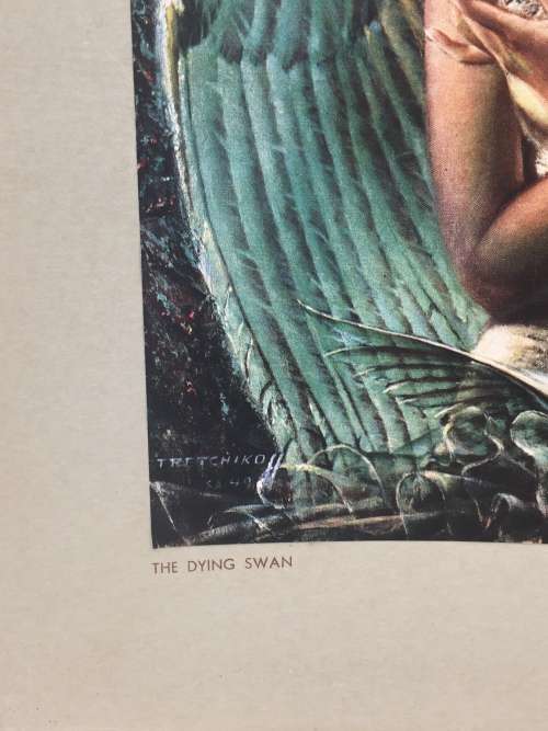 The Dying Swan Alicia Markova | Tretchikoff Colour Print Reproduced from Original Painting 1952