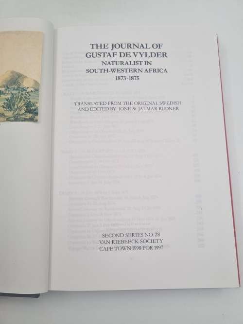 The Journal of Gustaf De Vylder by Ione & J Rudner | VRS Second Series No 28