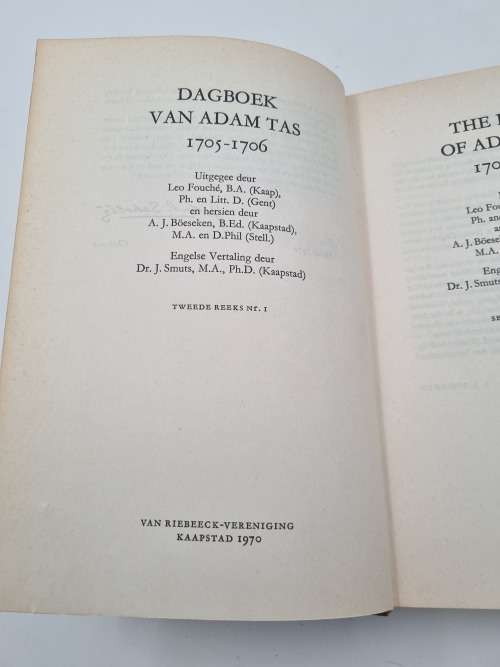 Dag Boek Van Adam Tas by Leo Fouche | VRV Second Series No 11 - 1