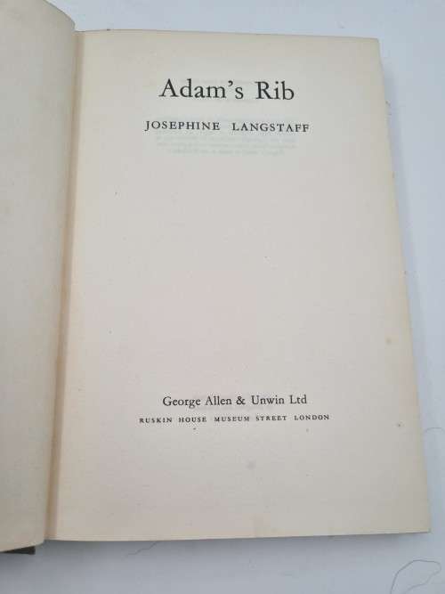Adam`s Rib by Josephine Langstaff | A Defence of Woman`s Sexuality