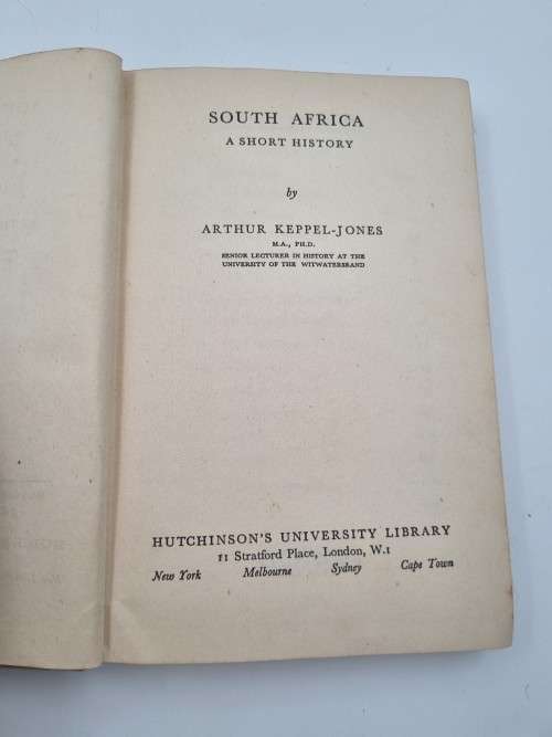 South African a Short History by Arthur Keppel-Jones