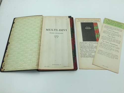 Multi-Divi - Wilken Wilkenson 1957 ~ invention for Multiplication and Division