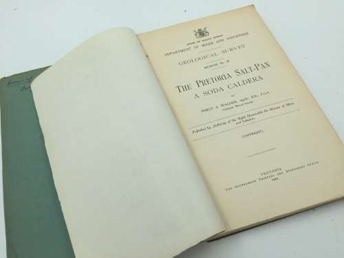 The Pretoria Salt-pan - A Soda Caldera by Percy Wagner 1922 Scarce
