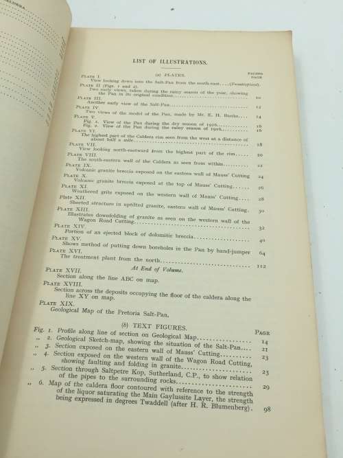 The Pretoria Salt-pan - A Soda Caldera by Percy Wagner 1922 Scarce