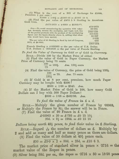 Howards Art of Reckoning 1895