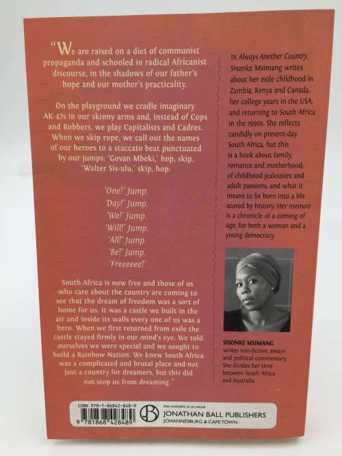 Always Another Country: A Memoir of Exile and Home ~ Sisonke Msimang