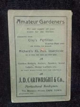 Amateur Gardening by GB van Zyl | A Short Guide for Amateur Gardeners in the Cape Colony 1908