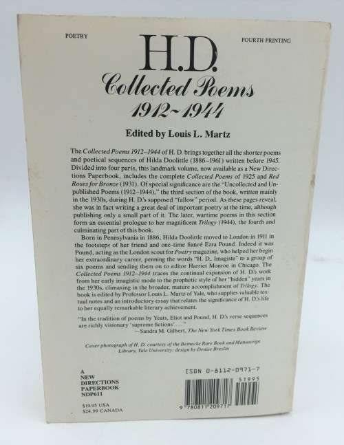 HD Collected Poems 1912-1944 | Hilda Doolittle