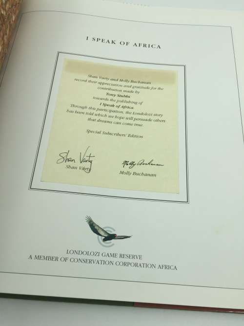 I Speak of Africa by Shan Varty & Molly Buchanan | Subscribers Edition