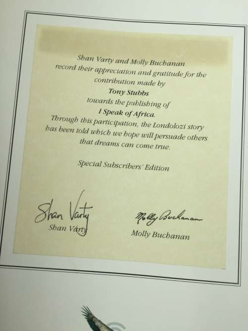 I Speak of Africa by Shan Varty & Molly Buchanan | Subscribers Edition