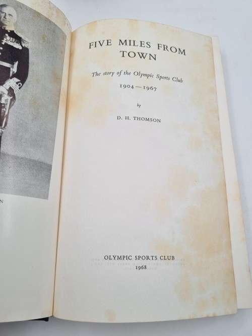 Five Miles from Town - D H Thomson |  The Story of the Olympic Sports Club