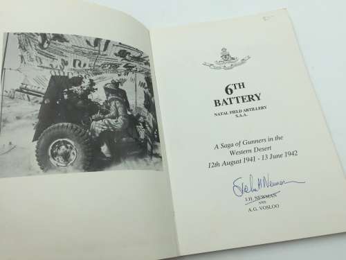 6th Battery Natal Field Artillery S.A.A By J.H. Newman and A.G. Vosloo | Signed