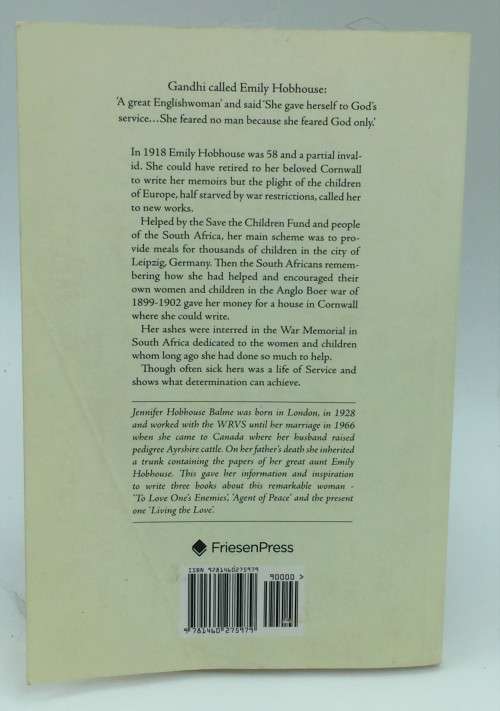 Living the Love by Jennifer Hobhouse Balme | Emily Hobhouse Post-war 1918 - 1926