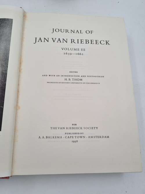 Journal of Jan Van Riebeeck | Volume III 1659 - 1662