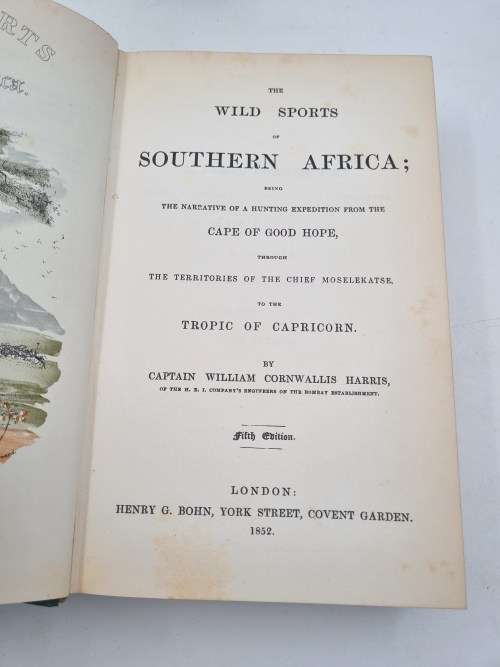 Wild Sports of Southern Africa by William Cornwallis Harris | Facsimile Reprint of 1852 Edition