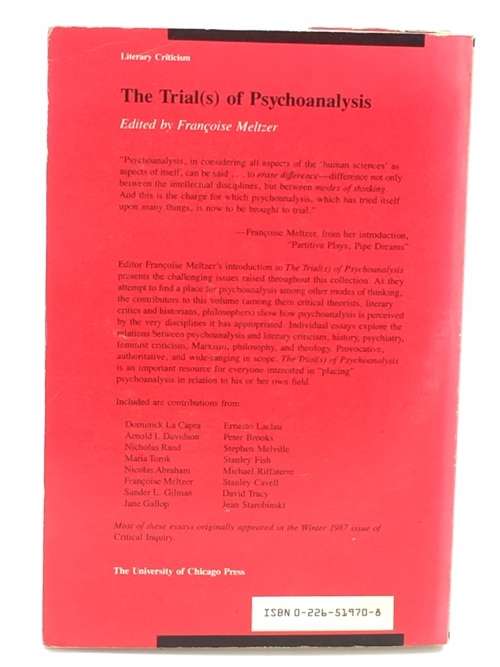 The Trial(s) of Psychoanalysis Françoise Meltzer