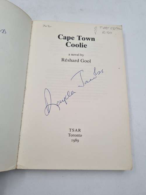 Cape Town Coolie by Réshard Gool | Very scarce First Edition 1989 Signed by Rayda Jacobs