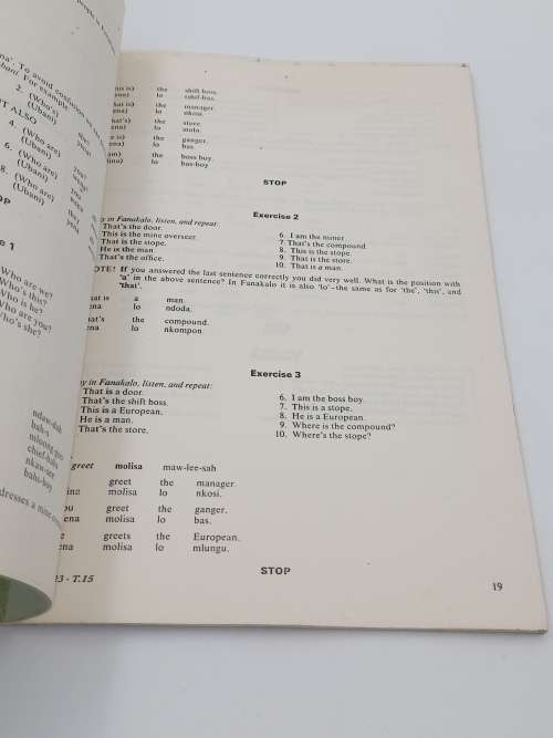 Fanakalo through the medium of English - JS Erasmus | First Edition 1966 Anglo American Corp