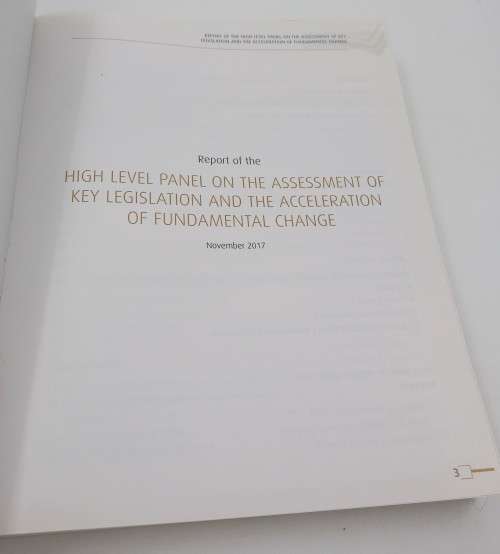 Report of the High-Level Panel on the Assessment of Key Legislation and the Acceleration of ... 2017
