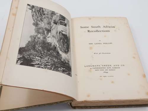 Some South African Recollections - Mrs Lionel Phillips 1899 First Edition