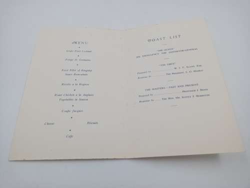 Neath the Tower - The Story of the Grey School 1856-1956 & Centenary Dinner Menu June 1956