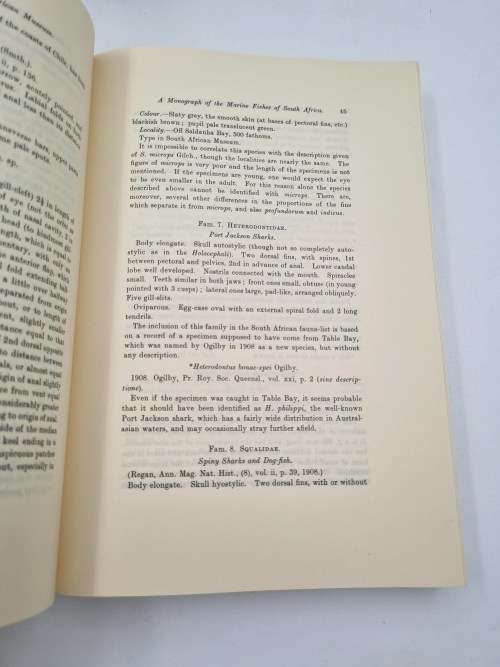 A Monograph of the Marine Fishes of South Africa - K. H. Barnard