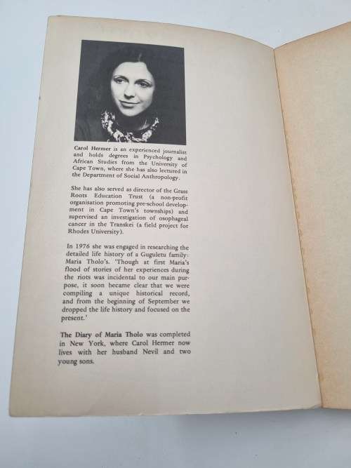 The Diary of Maria Tholo by Carol Hermer