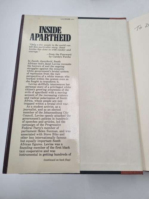 Inside Apartheid by Janet Levine | One Woman`s Struggle in South Africa