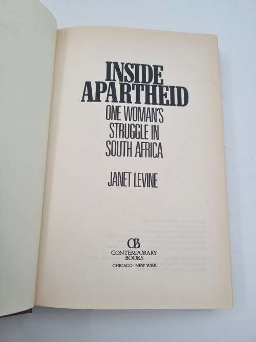 Inside Apartheid by Janet Levine | One Woman`s Struggle in South Africa
