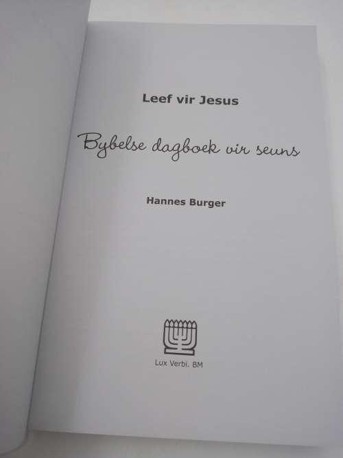 Bybelse Dagboek Vir Seuns - Hannes Burger