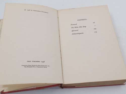 The White Men Sang - Alexander Fullerton | First Edition 1958 Rhodesiana