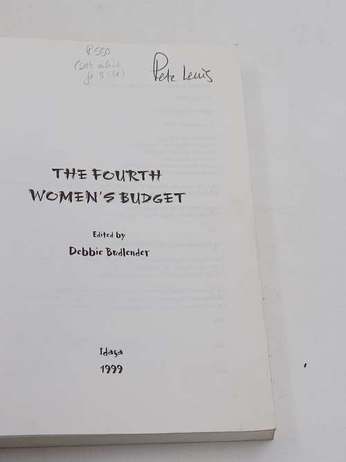 The Fourth Womens Budget ~ Debbie Budlender 1999