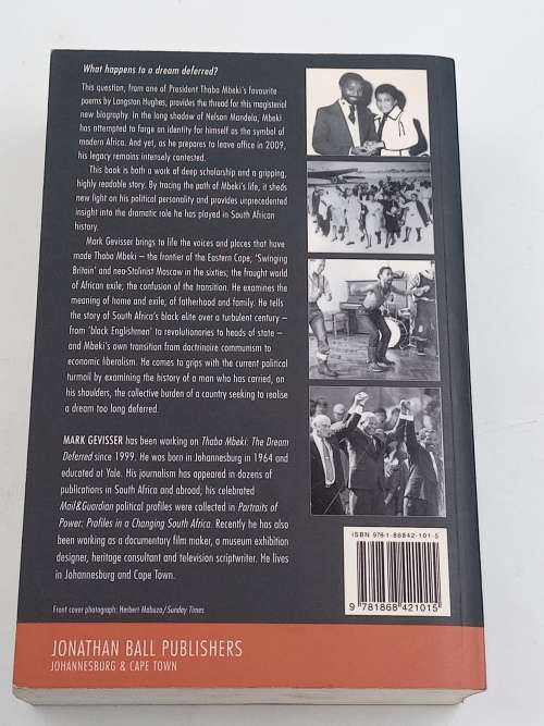 Thabo Mbeki the Dream Deferred by Mark Gevisser | Think Signed