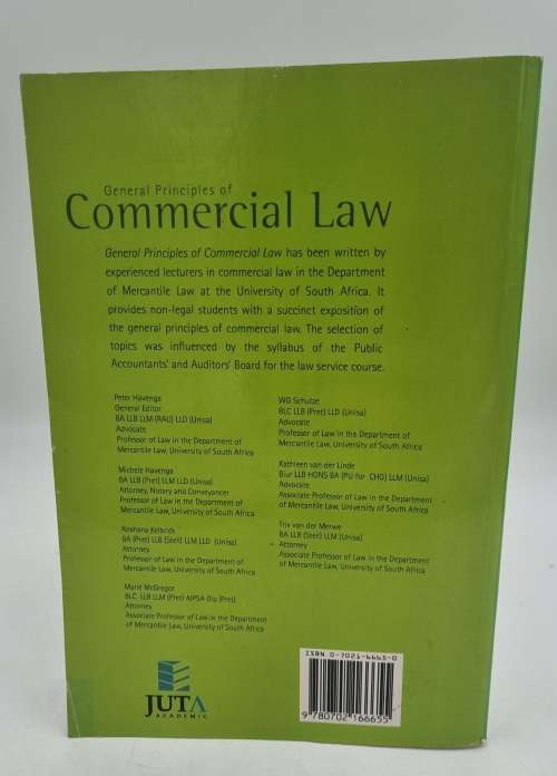 General Principles of Commercial Law - Peter Havenga | 5th Edition