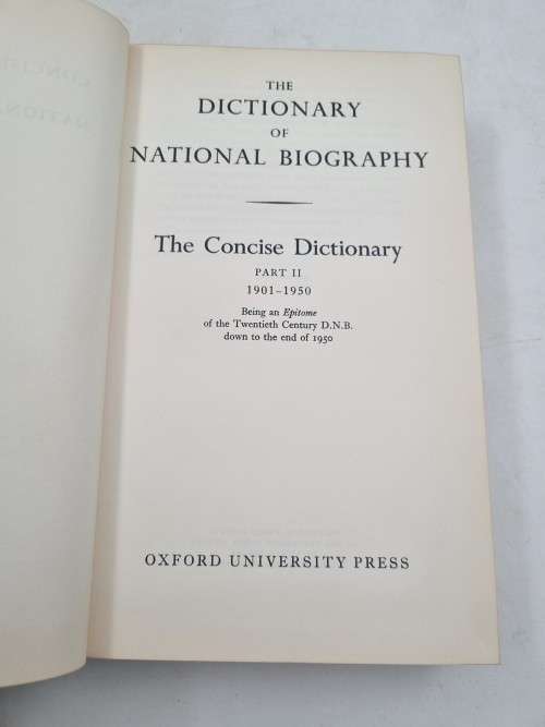 The Dictionary of National Biography Part II - 1901-1950 Oxford University Press