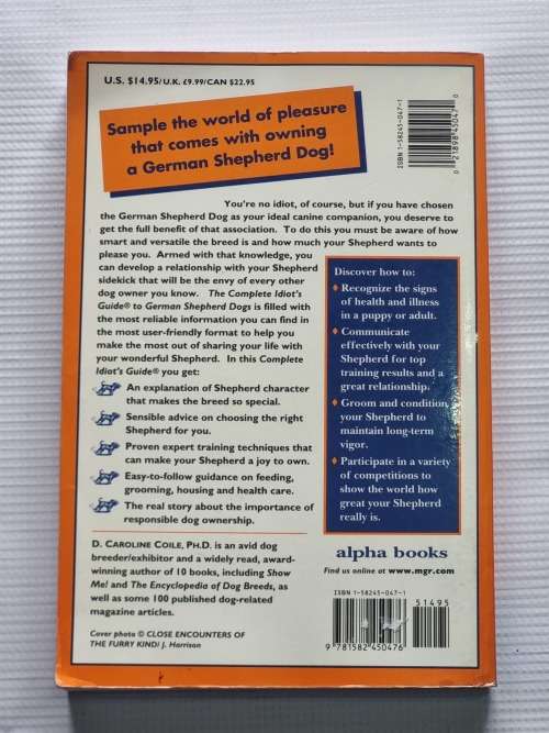The Complete Idiot`s Guide to German Shepherd Dogs - D Caroline Coile Ph D