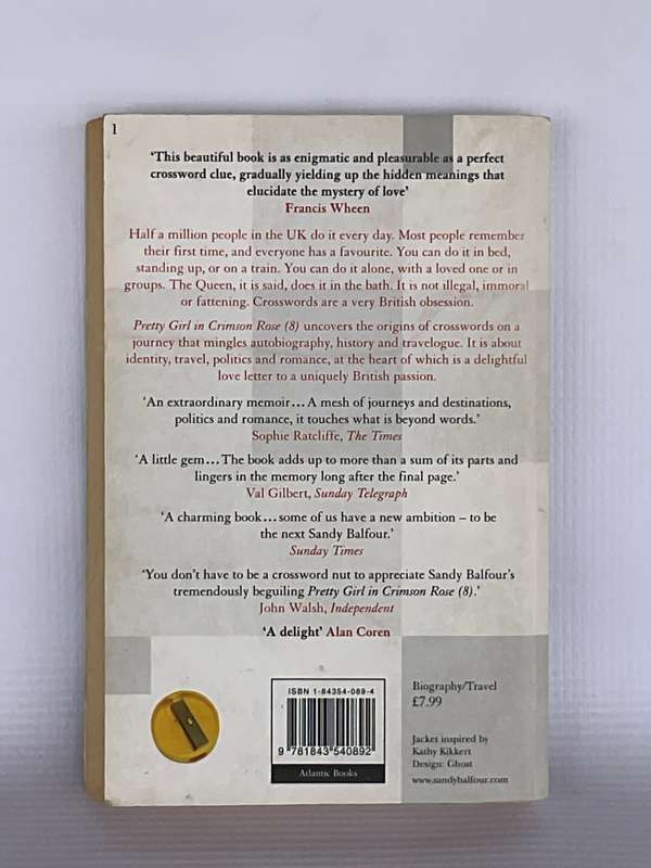 Pretty Girl in Crimson Rose - Sandy Balfour | Memoir of love, exiles and crosswords