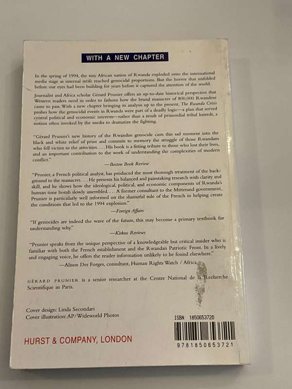 The Rwanda Crisis: History of a Genocide by Gérard Prunier